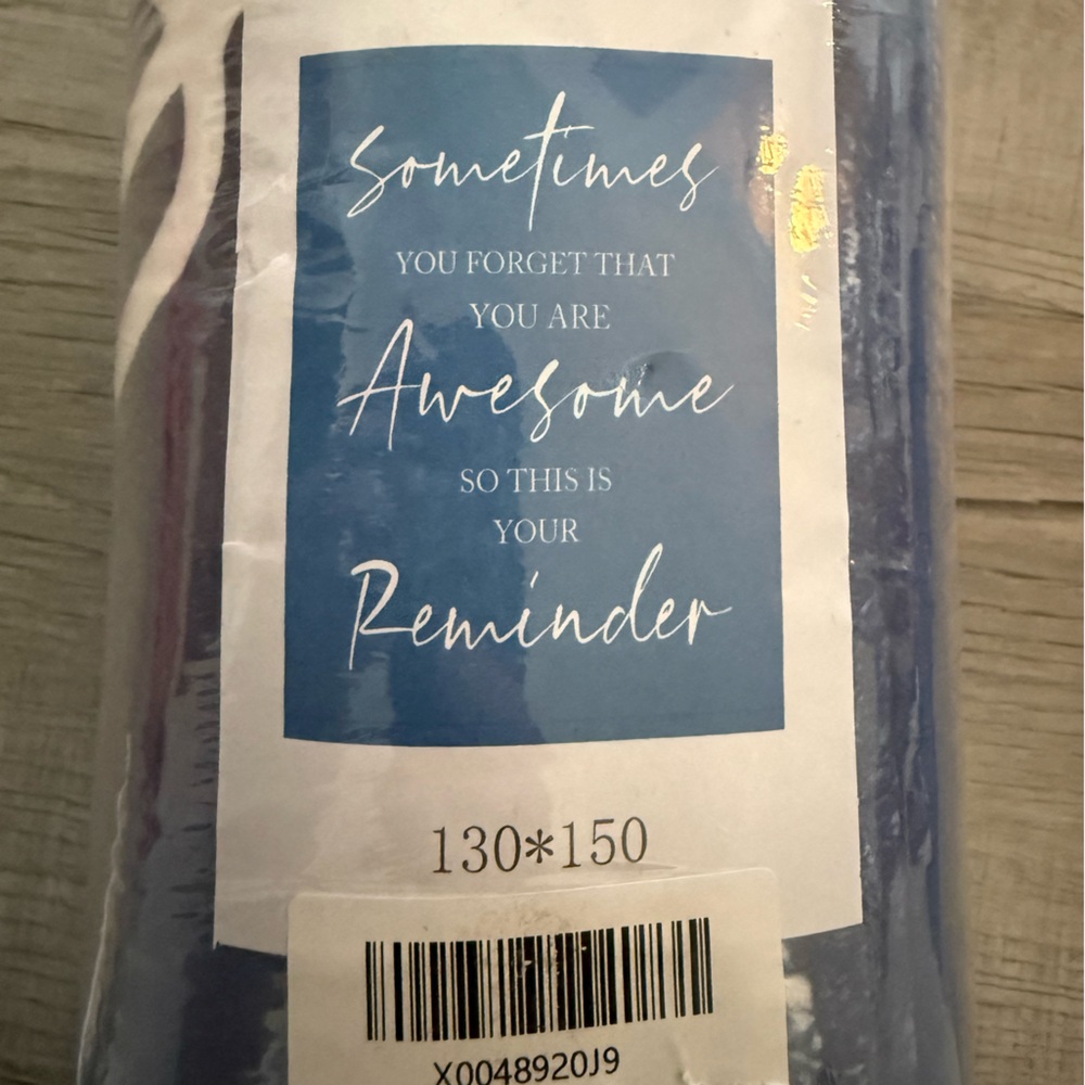 Inspirational Blue Throw Blanket